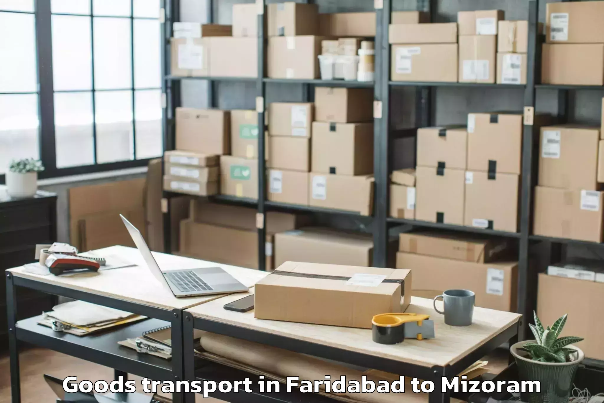 Top Faridabad to Khawhai Goods Transport Available